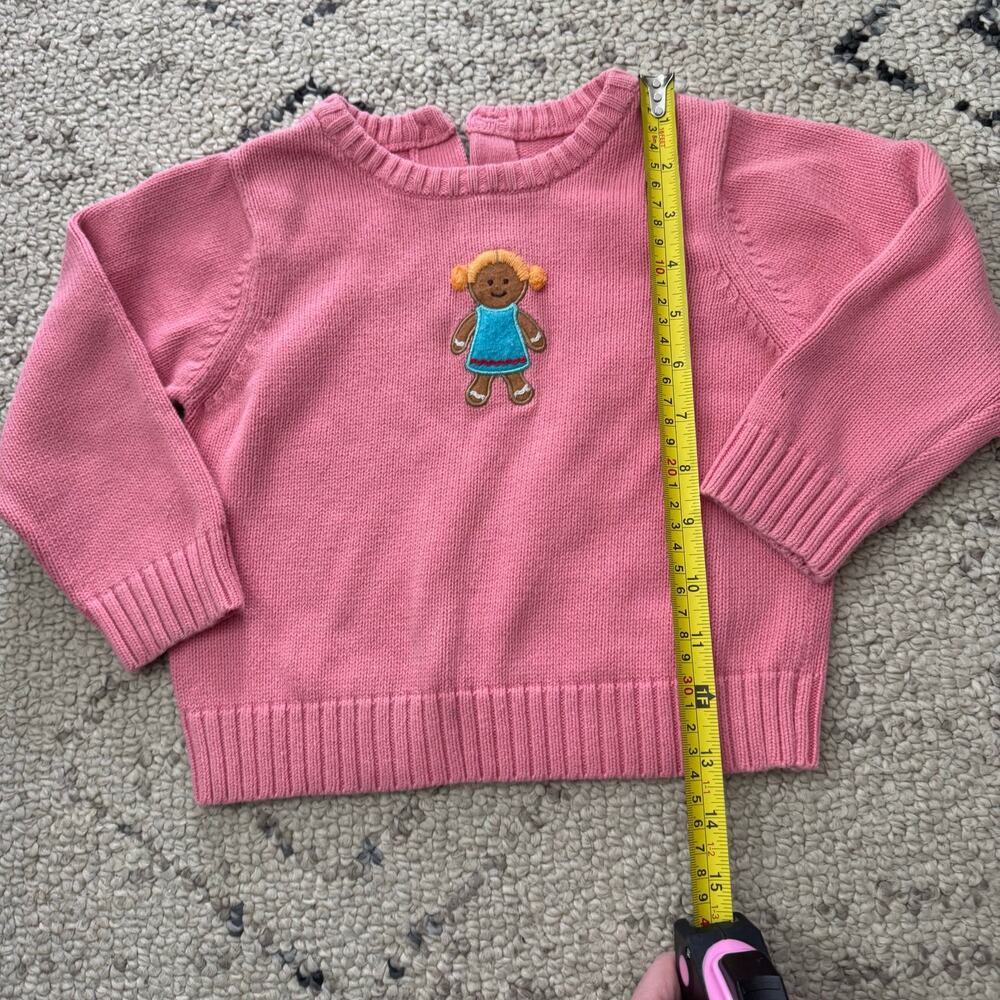 Gymboree Sugar and Spice Pink Knit Gingerbread Girl Pullover Sweater 3T - Picture 4 of 6